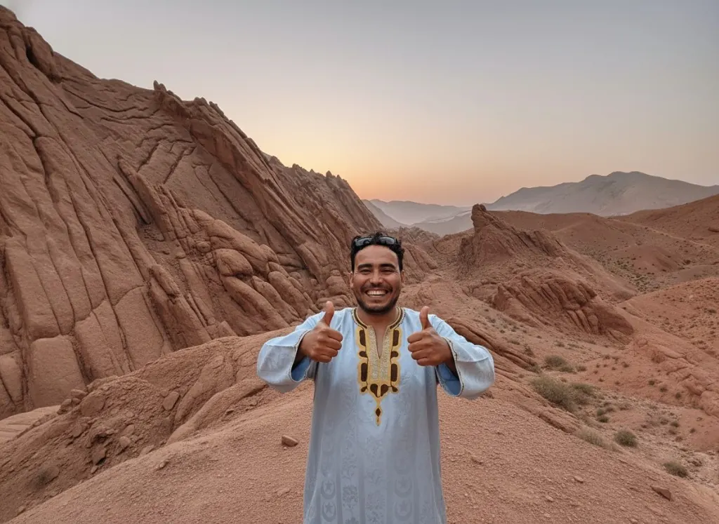 Ahmed, founder and guide in Morocco, in the Atlas Mountains