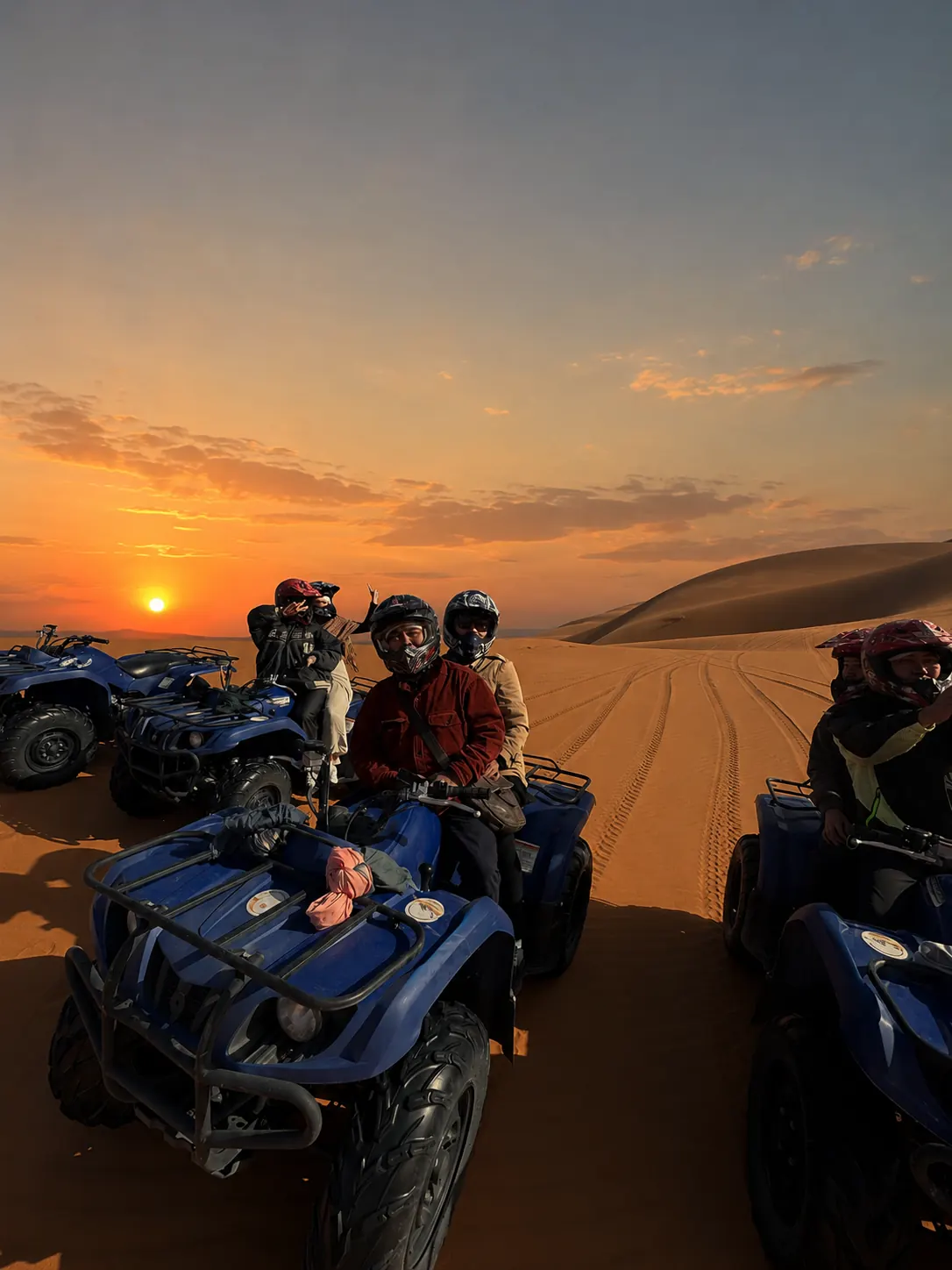 Hai Yen N family at a desert camp in Morocco
